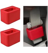povtii 2PCS Car Seat Belt Buckle Holder, Silicone Auto Seatbelt Buckle Booster Makes Receptacle U...