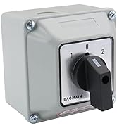 Baomain Universal Rotary Changeover Switch SZW26-20/D202.2D with Master Switch Exterior Box 660V ...