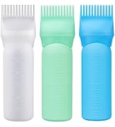Cosywell Root Comb Applicator Bottle 6 Ounce 3 Pack Hair Oiling Bottle Hair Dye Applicator Brush ...