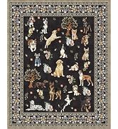 Babovid Black Living Room Rugs, Dogs Area Rugs 5x7 for Bedroom Ultra-Thin Soft, Non-Slip Washable...
