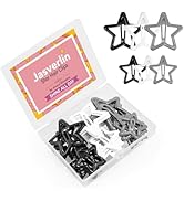 JASVERLIN 36 Pcs Black Star Snap Hair Clips, Y2k Cute Barrettes for Women Girls Thin Thick Hair, ...