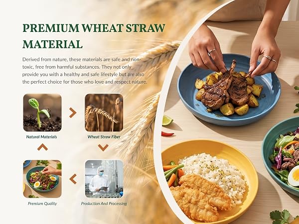 wheat straw plates plates sets dinner plates picnic plates burger plate set home essentials