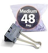 Achieva EZ Binder Clips, Medium, Pack of 48, Gray (99550)