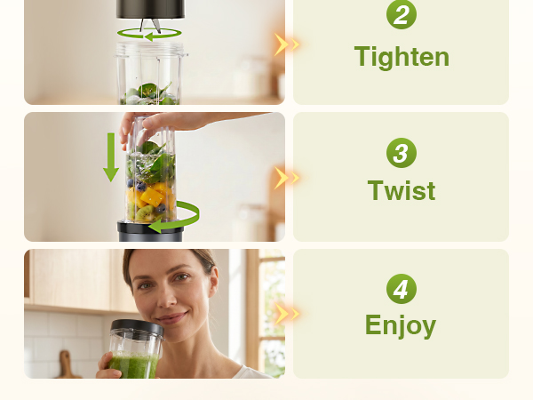 Bullet Blender with Travel Cups makes healthy green drinks in 4 easy steps