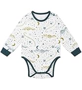 Nest Designs Organic Cotton Long Sleeve Onesie | Soft, Stretchy & Easy-Dress