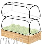 2PACK Garden Covers for Raised Beds, 45" X 22" X 16" Garden Row Plants Cover Accelerator, Freeze ...