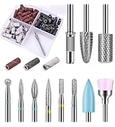 10pcs Carbide Nail Drill Bits Set: Professional Cuticle Bit for Efile Nail Drill with 75pcs Small...