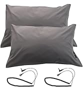 EOHELGRO 2PCS Grounding Pillowcases with Grounding Cord, Cotton and Sliver Fiber for Better Sleep...