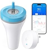 GoveeLife Smart Wireless Pool Thermometer P2 with WiFi Gateway, Easy Read Floating Digital Water ...