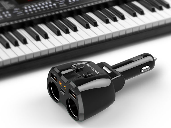 2 Socket Cigarette Lighter Splitter