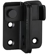 JQK Flip Latch Black, (Extra Thick 3mm) Stainless Steel Heavy Duty Gate Latcher Door Latch with S...