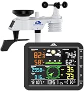 AIRAIN TECH 10-in-1 Wireless Weather Station with Outdoor Wireless Sensor,Radio Controlled Clock,...