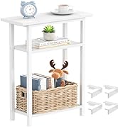 Heybly Small Narrow Side Table for Small Space, Thin Bedside Table, Slim Sofa Table, Skinny End T...