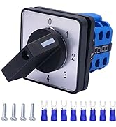 Taiss Universal Changeover Switch 20A 550V 4 Position 8 Terminals Latching Rotary Cam Selector Sw...