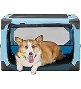 JOYTUTUS Collapsible Dog Crate, Portable Dog Crate for Car, Travel Dog Kennel Soft Dog Crate with...