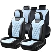 Coverado Car Seat Covers Full Set, Seat Covers for Cars, Front Seat Covers and Back Seat Cover Wa...