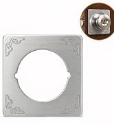 Scar Plate Deadbolt Back Plate, Stainless Steel, Square 3-1/2 Inch - 2 Pack (Brushed Stainless)