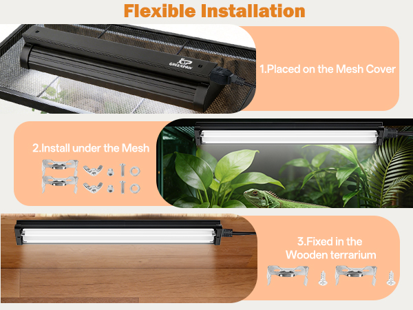 T5 Ho 10.0 UVB Lamp, Aluminum Reflector increases UVB Output for T5 HO UVB Lighting Combo Kit