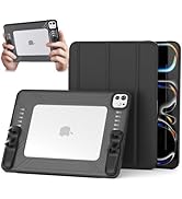 Gaming Case for iPad Pro 11-inch 2024 5th Gen - Ideal for PUBG, Multi-Angle Tablet Cover with Det...