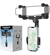 MIUOLV Car Phone Holder for Rearview Mirror, 360 Rotatable and Retractable, Fits 4.0-7.0 Inch Sma...