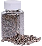 NIACONN 1000Pcs MicroLink Beads for Hair Extensions, 5mm Silicone Lined Beads Microlink Rings Hai...