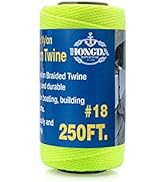 HONGDA Nylon Twine, 250 Feet #18 Braided Nylon Mason line String Perfect for Masonry Jobs and for...
