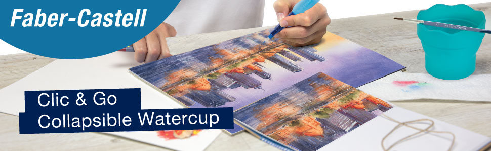 Water Cup, Faber-Castell, Art Supplies, Callapsible Watercup, Art Products, Painting, Watercolor