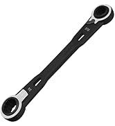 GOLD DEER 4-in-1 Reversible Ratcheting Box Wrench Set SAE 9/16" 5/8" 11/16" 3/4" Double Box End W...