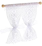 1/12 Scale Dollhouse Curtains Miniature Furniture Dollhouse Lace Curtains for Bedroom Accessory, ...