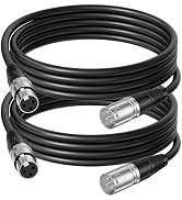 Tnlaile 2 Pack 10ft XLR Cables (Male to Female), Heavy-Duty Metal Connectors, Premium OFC Microph...
