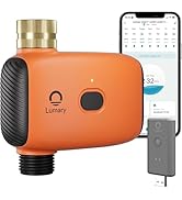 Lumary WiFi Water Timer for Garden Hose with Hub, Battery Sprinkler Timer for Watering Brass Inle...