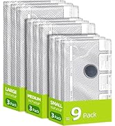 VACKFOX Travel Vacuum Storage Bags,9 Pack Carry-On Size Compression Packing Bags for Luggage and ...