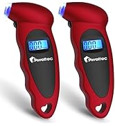 AWELTEC Digital Tire Pressure Gauge 2 Pack,Accurate Air Tire Gauge with Backlit LCD and Non-Slip ...