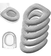Legigo 5 Pack Thicker Bathroom Toilet Seat Cover Pads- Soft Warmer Toilet Seat Cushion Cover Stre...