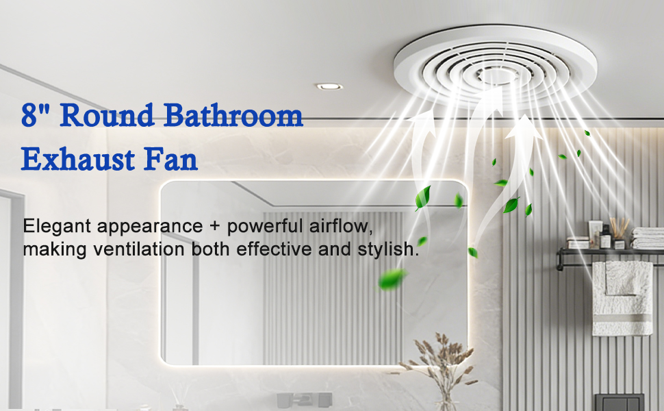 8" Round Bathroom Exhaust Fan