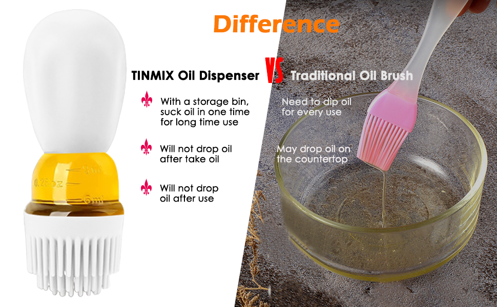 oil dispenser bottle with basting brush