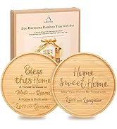 ANOTION House Warming Gifts New Home - Bamboo Tray Coffee Table Tray Housewarming Gifts for New H...