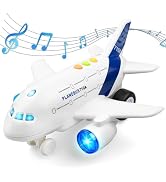victob Airplane Toys for Toddlers – 1:200 Friction Powered Kids Toy Plane with Flashing Lights an...