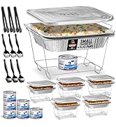 Disposable Chafing Dish Buffet Set, Food Warmers for Parties, Complete 39 Pcs of Chafing Servers ...