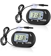 ZACRO 2 Pack Digital Aquarium Thermometer, Fish Tank Thermometer, Water Thermometer with Large LC...