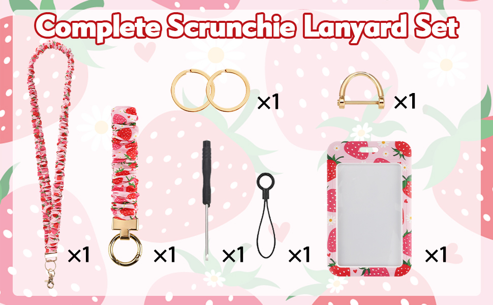 Scrunchie Lanyard with ID Badge Holder