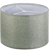 PATIKIL Drum Lamp Shades, 13"x13"x9" Linen Round Lamp Shade for Table Lamps Easy Assembly Lampsha...