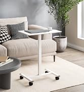 Desk, table, laptop, stand, computer, adjustable, small, standing, wheels, rolling side table