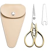 HITOPTY Small Precision Detail Scissors, 4.3in Sharp Pointed Tip Vintage Embroidery Shears W/Shea...