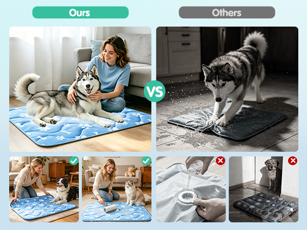 Self-cooling dog mat