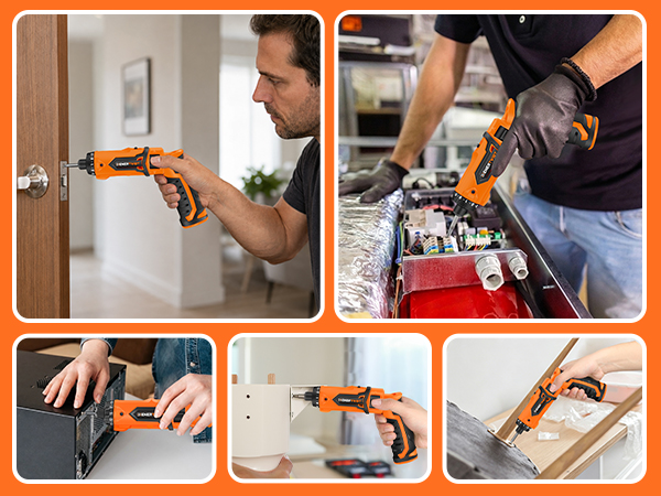 8V Cordless Electric Screwdriver Set with 1Hr Fast Rechargeable