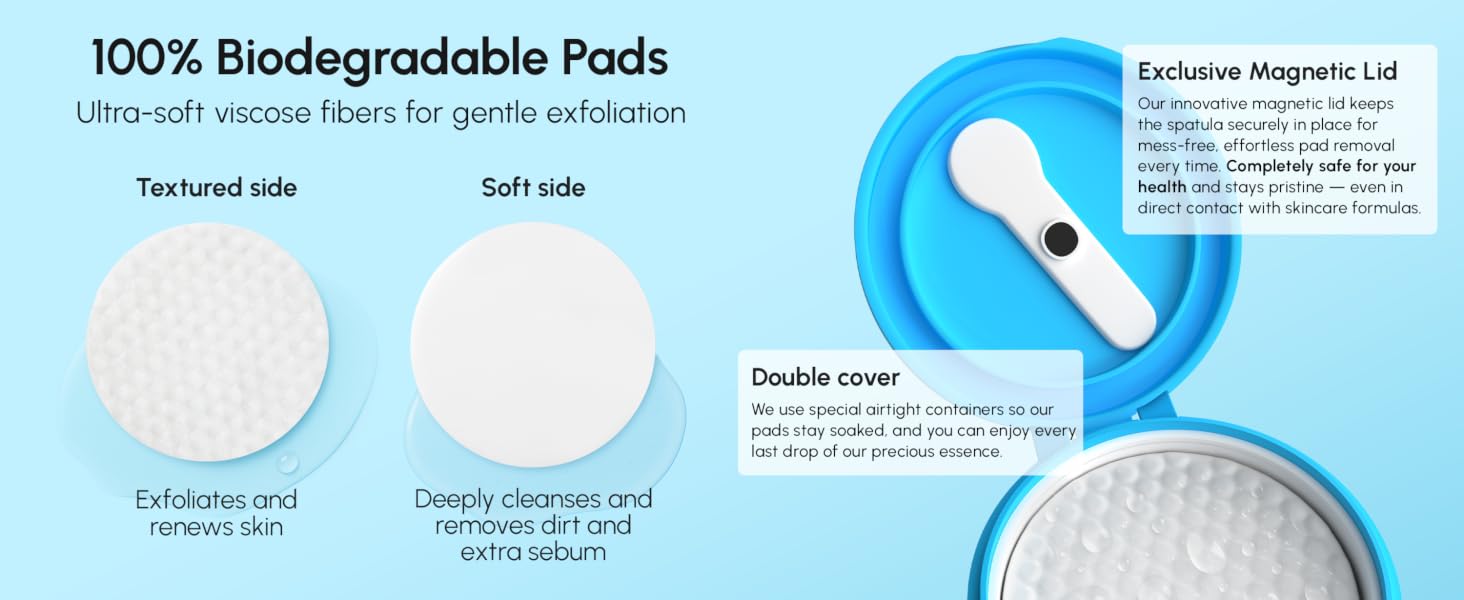 skin care resurfacing, bha peeling pad, toner pas, pads face, acido glicolico para axilas