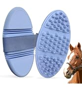 Histotree Blue Flexible Horse Curry Comb Horse Brush for Grooming | Soft TPR,Effectively Removes ...