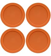 Replacement Lid for Pyrex 4" Storage Plastic Cover 1 Cup Bowl 7202-PC Orange (4-Pack)