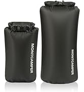 MONTCAMPER 2-pack 30D Nylon Waterproof Dry Bag-Portable Storage Sack for Kayaking, Hiking and Raf...